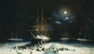 بعثة البحرية البريطانية Franklin Search: HMS Resolute، Assistance، Intrepid and Pioneer wintering in the Arctic، 1850-51