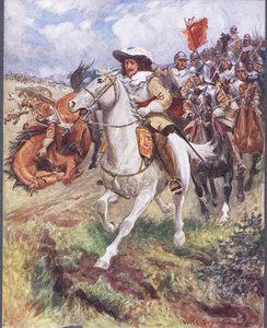 انفجر عمالؤنا في صفوف الدقة ، التوضيح من "Ballads of Famous Fights" ، c.1900 بواسطة وليام هنري تشارلز جروم