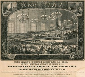 اجتماع مادي العظيم لعام 1853 للتحالف البروتستانتي في إكستر هول ، لندن بواسطة وليام هنري فيسك