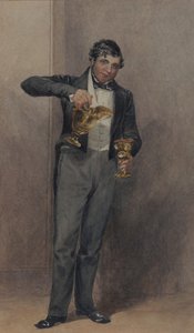 Butler, c.1827 (watercolor on paper) بواسطة وليام هنري هنت