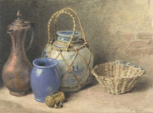 لا تزال الحياة مع جرة الزنجبيل ، c.1825 (مرحاض فوق الجرافيت على الورق)