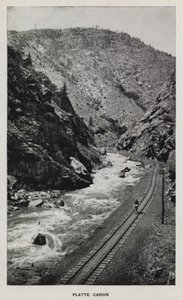 Canyons of Colorado: Platte Canon (b/w photo) بواسطة وليام هنري جاكسون