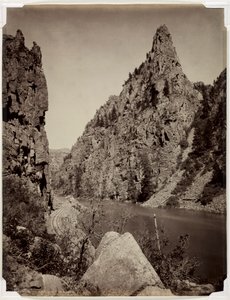 Currecanti Needle ، Black Cañon of the Gunnison ، قبل عام 1880. بواسطة وليام هنري جاكسون