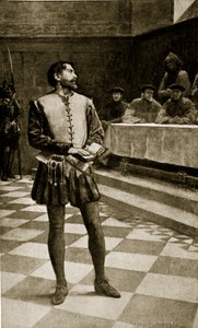 محاكمة آدم والاس ، 1550 ، توضيح من `` قصة الأمة البريطانية هتشنسون &39;&39; ، 1923 بواسطة وليام هنري مارجيسون