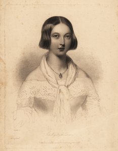 الملكة فيكتوريا الشابة ، أوائل العشرينات. نقش على الصلب بواسطة William Henry Mote بعد رسم توضيحي لـ William Drummond من Charles Heath