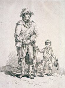 ريفي مع كلب وصبي ، شخصيات إقليمية ، 1813 بواسطة وليام هنري باين