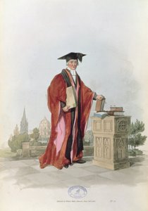 دكتوراه في القانون المدني من جامعة أكسفورد من "أزياء بريطانيا العظمى" ، 1805 (مطبوعة) بواسطة وليام هنري باين