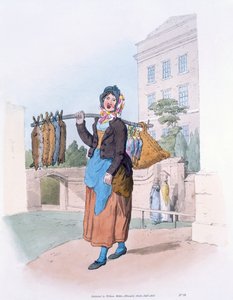 امرأة الأرنب ، من "زي بريطانيا العظمى" ، نشرها ويليام ميللر ، 1805 بواسطة وليام هنري باين