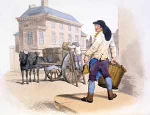 جامعي القمامة ، من أزياء بريطانيا العظمى ، حانة. بقلم هنري ميللر ، 1805 (طباعة ملونة) بواسطة وليام هنري باين