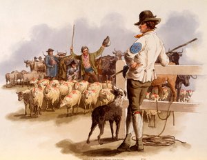 سميثفيلد دروفر ، من "أزياء بريطانيا العظمى" ، 1808 بواسطة وليام هنري باين