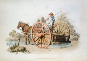 عربة سقي للحفاظ على الغبار على الطرق ، 1808