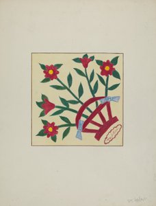 لحاف مجزأ 1 مربع ، ج. 1940. بواسطة وليام هربرت