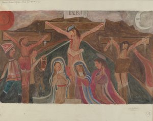 محطة الصليب رقم 12: مات يسوع على الصليب ، ج. 1936. بواسطة وليام هربرت