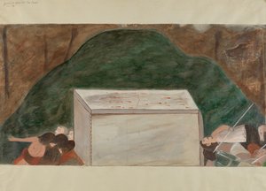 محطة الصليب رقم 14: وضع يسوع في قبره ، ج. 1936. بواسطة وليام هربرت