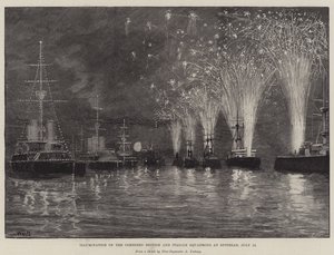 إضاءة السربان البريطاني والإيطالي المشترك في Spithead ، 12 يوليو