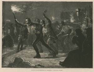 Skating on the Serpentine by torchlight (engraving) بواسطة وليام هيشام أوفرند