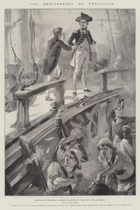 ذكرى ترافالغار ، معركة ترافالغار ، الأدميرال كولينجوود على متن السيادة الملكية بواسطة William Heysham Overend