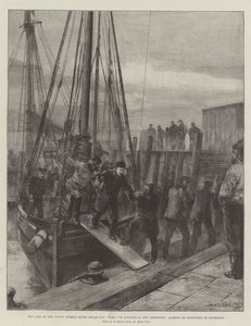 خسارة سفينة Lloyd Steam-Ship Elbe في شمال ألمانيا ، في 30 يناير ، قبالة Lowestoft ، إنزال الناجين في Lowestoft