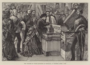 أميرة ويلز تطلق ايرونكلاد ، في تشاتام ، 7 أبريل 1875