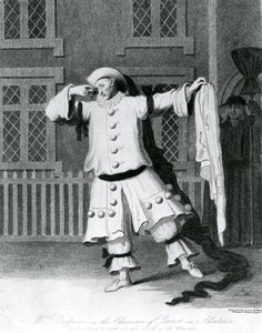 السيد دلفيني في شخصية بييرو في علاء الدين ، 1780-1790 بواسطة وليام هينكس