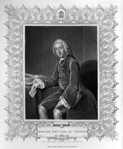 صورة ويليام بيت ، إيرل تشاتام الأول ، نقشها ويليام هول الأصغر (1807-71) بواسطة وليام هور