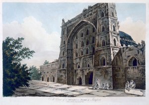 المسجد في Jaunpur ، 1786 (أكواتينت) بواسطة وليام هودجز