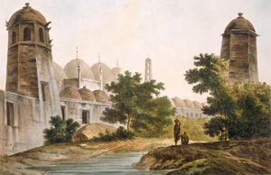 رر. 41 منظر للكاتيرا بناه جافيير كوين في موكسادافاد ، من "Select Views in India" ، حانة. 1785-88 (النقش الملون مع aquatint) بواسطة وليام هودجز