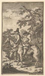 Hudibras Sallying Forth سبعة عشر الرسوم التوضيحية الصغيرة لصموئيل بتلر Hudibras ، رقم ... ، 1721-26. بواسطة وليام هوغارث