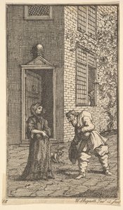 Hudibras Wooing Arow سبعة عشر رسمًا توضيحيًا صغيرًا لصموئيل بتلر Hudibras ... ، 1721-26. بواسطة وليام هوغارث