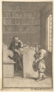 Hudibras والمحامي سبعة عشر الرسوم التوضيحية الصغيرة لصموئيل بتلر Hudibras ، لا ... ، 1721-26. بواسطة وليام هوغارث