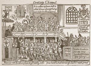 Oratory Chappel ، رسم توضيحي من "كنيسة إنجلترا: تاريخ للشعب" بقلم HDM Spence-Jones ، حانة. ج .1910 (صورة بني داكن) بواسطة وليام هوغارث