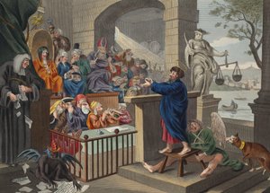 بول قبل فيليكس ، رسم توضيحي من "Hogarth Restored: The Whole Works of the William William Hogarth الشهير ، الذي نقشه توماس كوك" ، الحانة. 1812 (نقش يدوي) بواسطة وليام هوغارث
