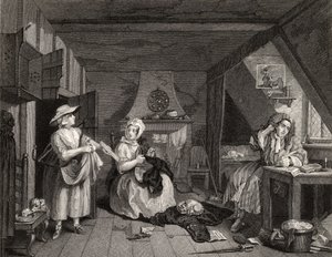 الشاعر المنكوب ، من "أعمال ويليام هوغارث" ، نشر عام 1833 بواسطة وليام هوغارث