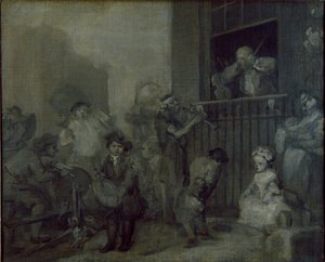 الموسيقي الغاضب ، 1741 بواسطة وليام هوغارث