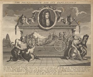 الواجهة وصفيحتها التوضيحية 1: رسوم توضيحية لصموئيل بتلر هود ... ، 1725-30. بواسطة وليام هوغارث