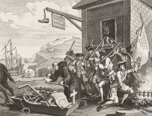 The Invasion، Plate 1: France - Die Invasion، Blatt 1: Frankreich. 1756 بواسطة وليام هوغارث