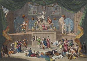 اليانصيب ، رسم توضيحي من "Hogarth Restored: The Whole Works of the William William Hogarth الشهير ، الذي نقشه توماس كوك" ، الحانة. 1812 (نقش يدوي) بواسطة وليام هوغارث