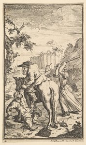 Trulla مهاجمة Hudibras سبعة عشر توضيحات صغيرة لصموئيل بتلر Hudibras ... ، 1721-26. بواسطة وليام هوغارث
