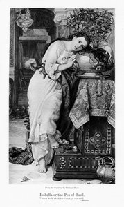 إيزابيلا وبوت باسيل ، c1867 بواسطة وليام هولمان هانت