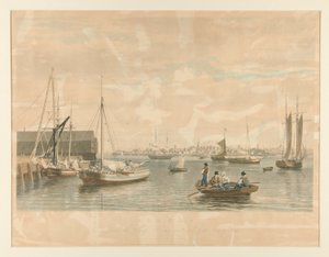 بوسطن. / From the Ship House، West End of the Navy Yard. / من بيت السفن ، الطرف الغربي للبحرية بواسطة وليام جيمس بينيت