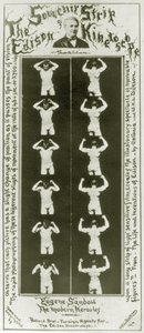 الشريط التذكاري من اديسون كينيتوسكوب يوجين ساندو ، هرقل الحديث ، صورة 1894 bw بواسطة وليام كينيدي لوري ديكسون