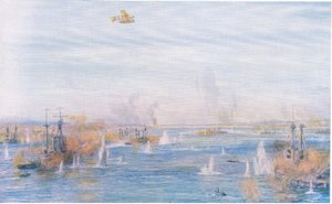 قصف الضيق ، 18 مارس 1915 ، من كاسيلس تاريخ الشعب البريطاني الذي نشرته شركة Waverley Book Company Limited ، c.1940