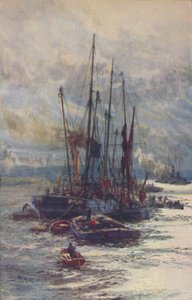 تفريغ الفحم في المراكب ، 1910 بواسطة وليام ليونيل ويلي