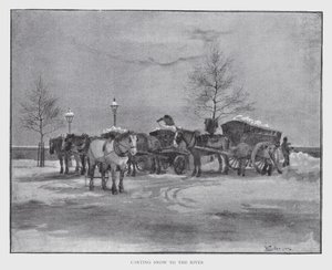 Carting Snow to the River (litho) بواسطة وليام لوكير