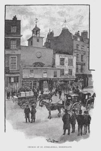كنيسة St Ethelburga ، Bishopsgate (ليثو) بواسطة وليام لوكير