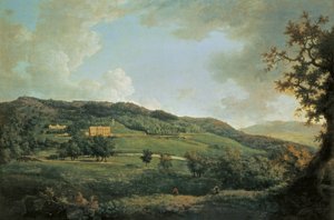 A view of Chatsworth (oil on canvas) بواسطة وليام مارلو