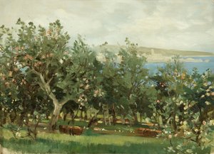 An Apple Orchard (oil on canvas) بواسطة وليام ماثيو هيل