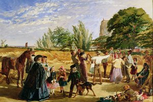 مشهد الحصاد في نورفولك: رسم تخطيطي لـ "Hello Largesse" ، 1861 بواسطة وليام ماو إجلي