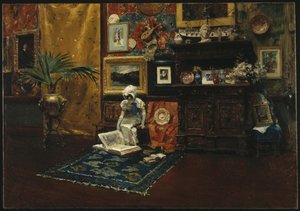 Studio Interior, c.1882 (oil on canvas) بواسطة وليام ميريت تشيس
