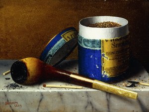 التبغ والأنابيب ، 1877 بواسطة وليام مايكل هارنيت